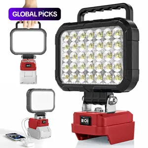 LED Work Light Compatible with Milwaukee M18 18v Battery, 78w 10000lm Cordless Work Lamp, 2 USB Charging Ports, Adjustable Angle, Portable Handheld High Lumens Flashlight #TOP PICKS