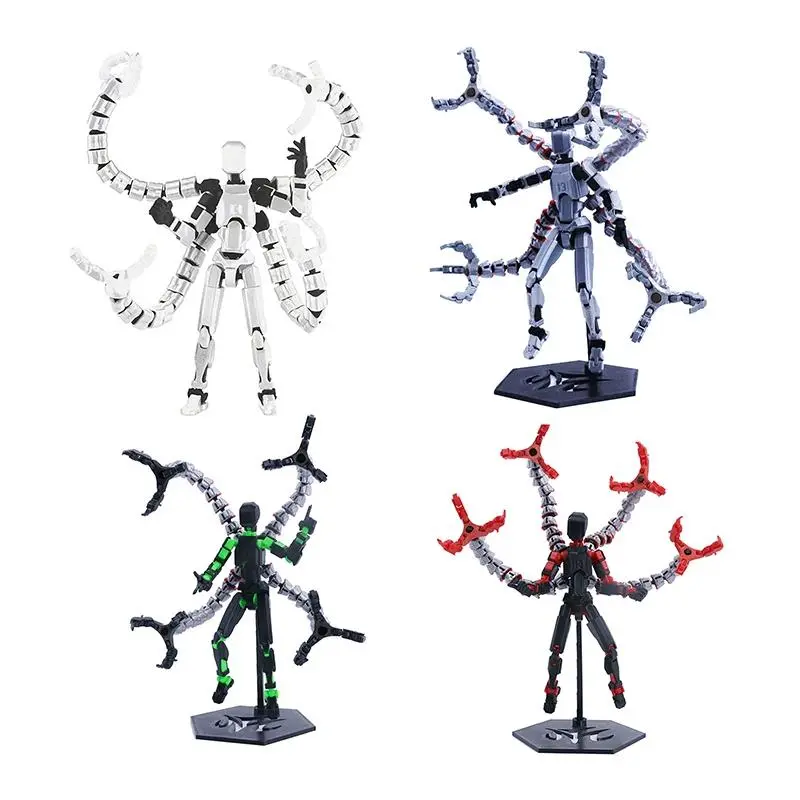 Doctor Octopus 13 Tentacle Series Toys Action Figures 3D Printed Mannequin Dummy Multi-Jointed Action Figure Desktop Ornament