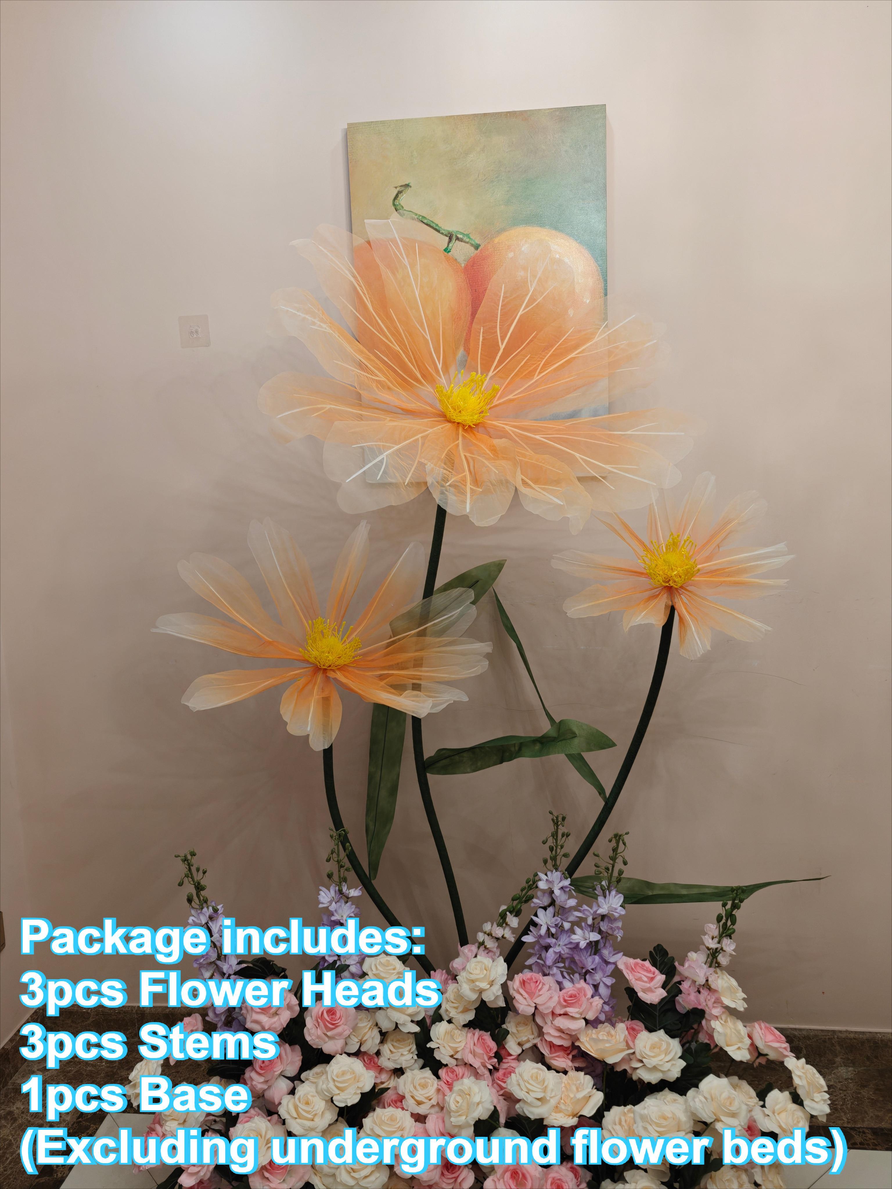 Artificial Silk Flower Wedding Scene Backdrop Decor Silk Yarn Flower Window Display Ornaments Stage Road Guide Floral With Stand