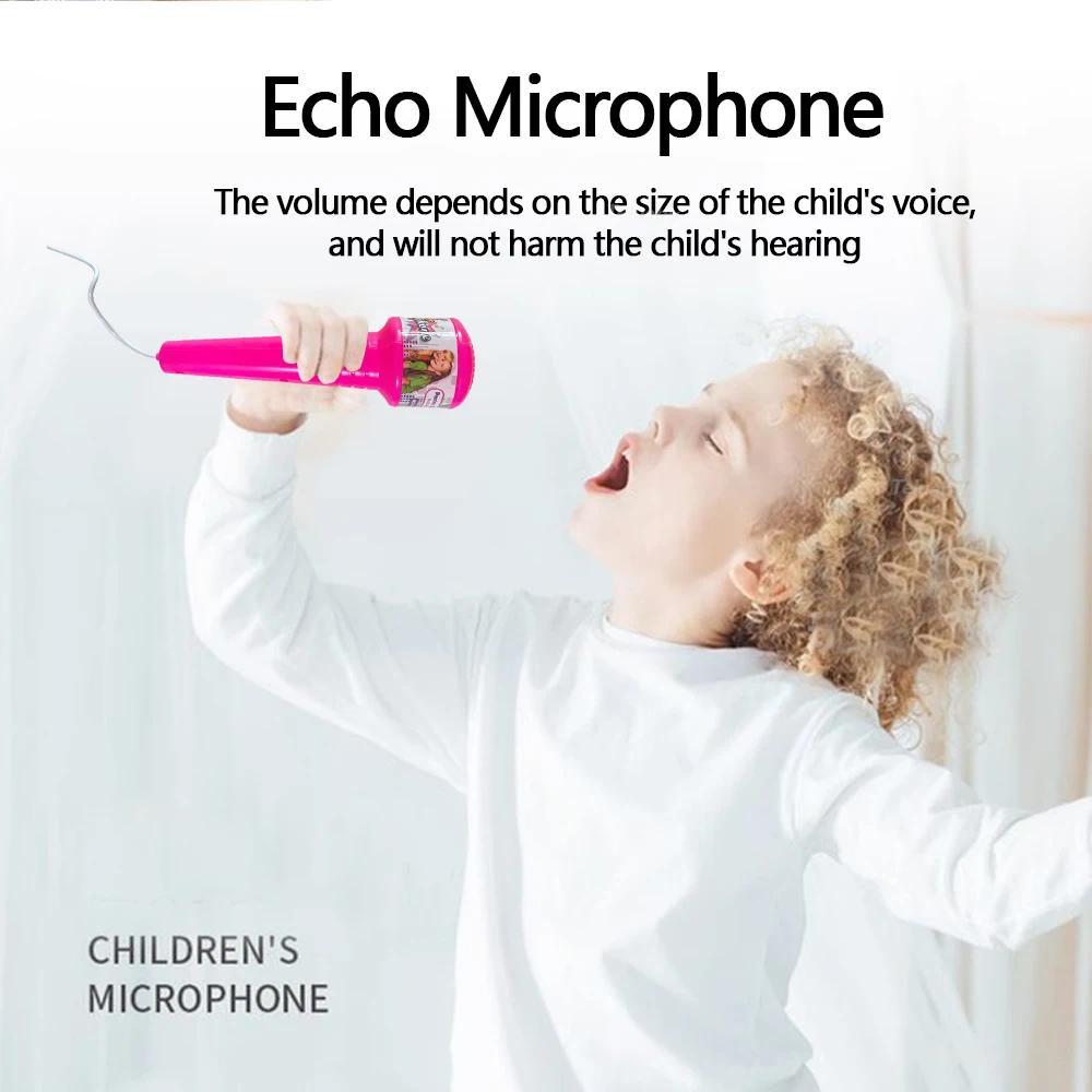 Kids Microphone with Stand Karaoke Song Music Instrument Toys Brain-Training Educational Toy Birthday Gift for Girl Boy LED Adjustable