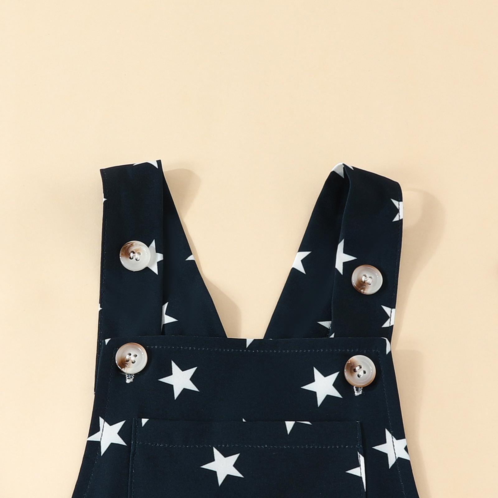 Kids Toddler Baby Boy Girl 4th Of July Overalls Romper Outfits Eagle Star Stripe Overalls Suspender Shorts Bib Pants Jumpsuit Kids Summer Clothes