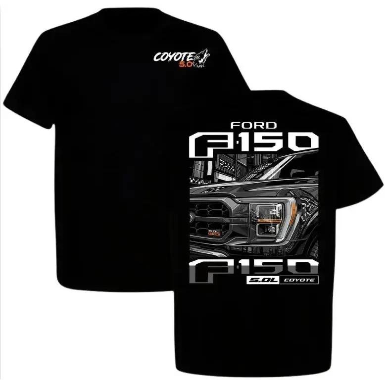 Men's 5.0 Engine Graphic Print T-Shirt - Casual Short Sleeve  Shirt, Gift for Truck Enthusiasts & Gearheads, Tshirt, Top, Shortsleeve, Menswear, Unisex