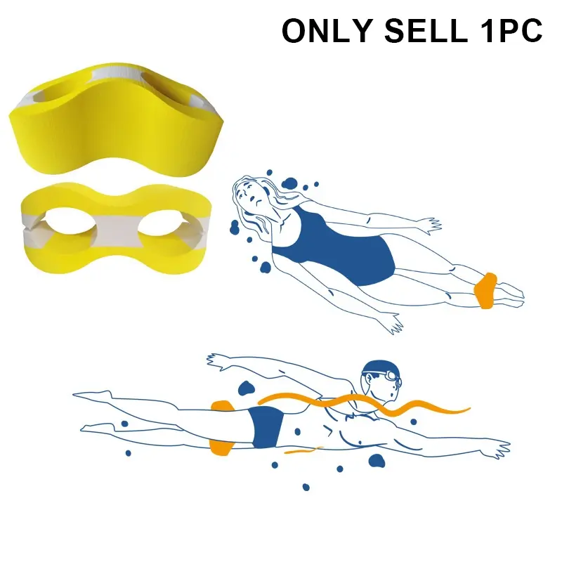 Swim Pull Buoy, Figure-8 Kickboard, Swimming Training Aid for Adults & Kids, EVA Floating Board Corrects Freestyle Leg Position, Leg Training Float, Professional Pool Equipment