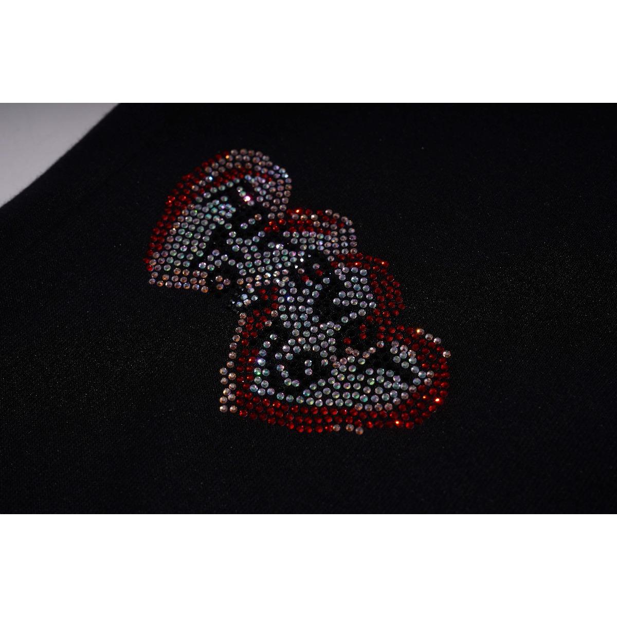 Rhinestone Teddy Bear Joggers | Y2K Pink Bling Sweatpants | Aesthetic Graphic Heart Pants
