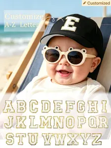 1PC Black Custom A-Z Letter Baby Baseball Cap, Toddler Adjustable Sun Hat, Infant Cotton Snapback Hat, Outdoor Beach Park Casual UV Protection Headwear for Boys Girls 1-3Y