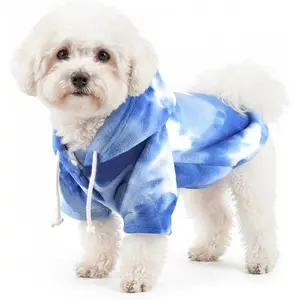 Mklhgty Tie Dye Dog Hoodie, Winter Coat for Small Dogs - Ultra-Soft Adjustable Warm Hood, Breathable Comfort Fabric for Daily Use