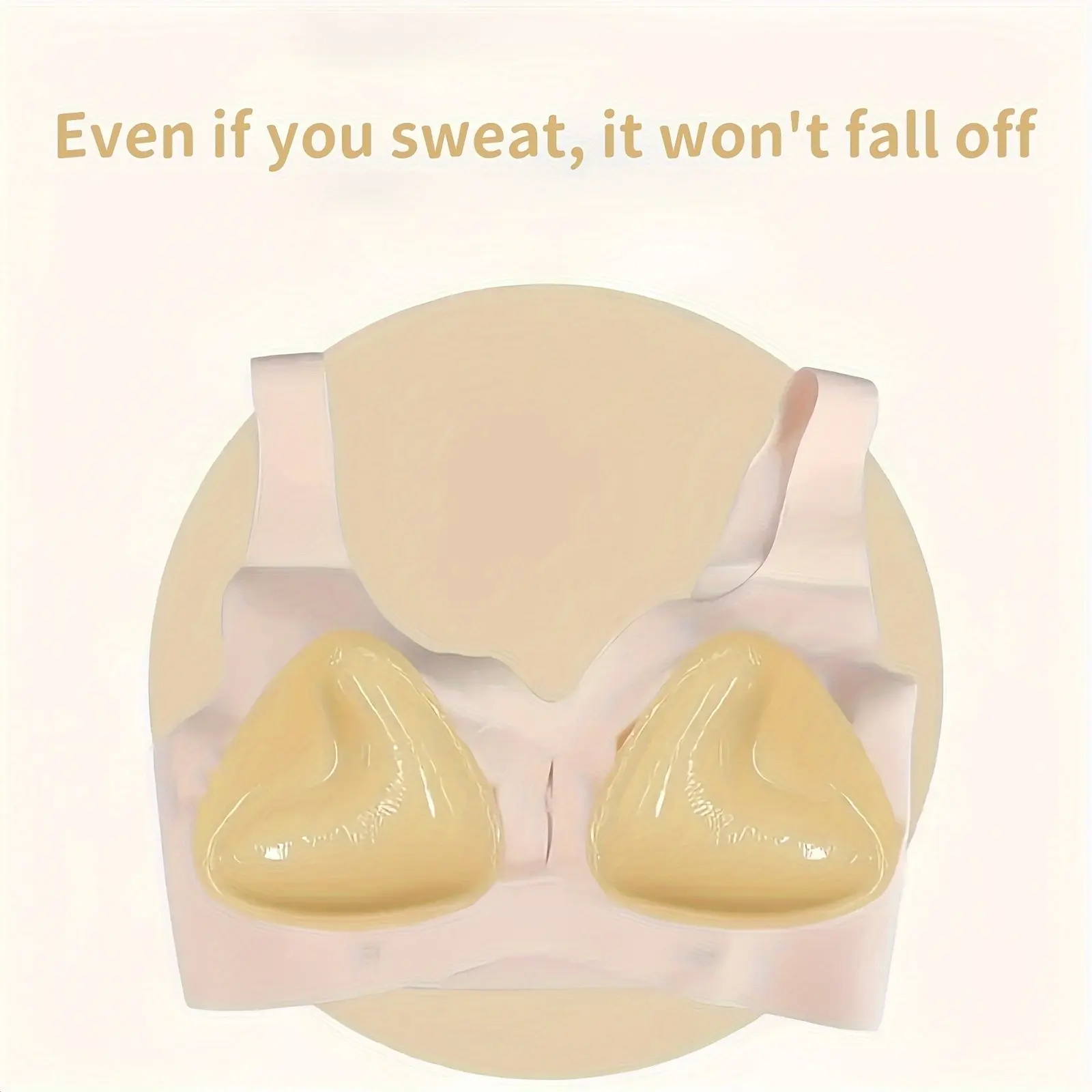 Seamless Triangle Silicone Bra Pad, Dual-Sided Adhesive, Breathable, Comfortable, Lifts and Shapes, Invisible, Versatile Wear, Everyday