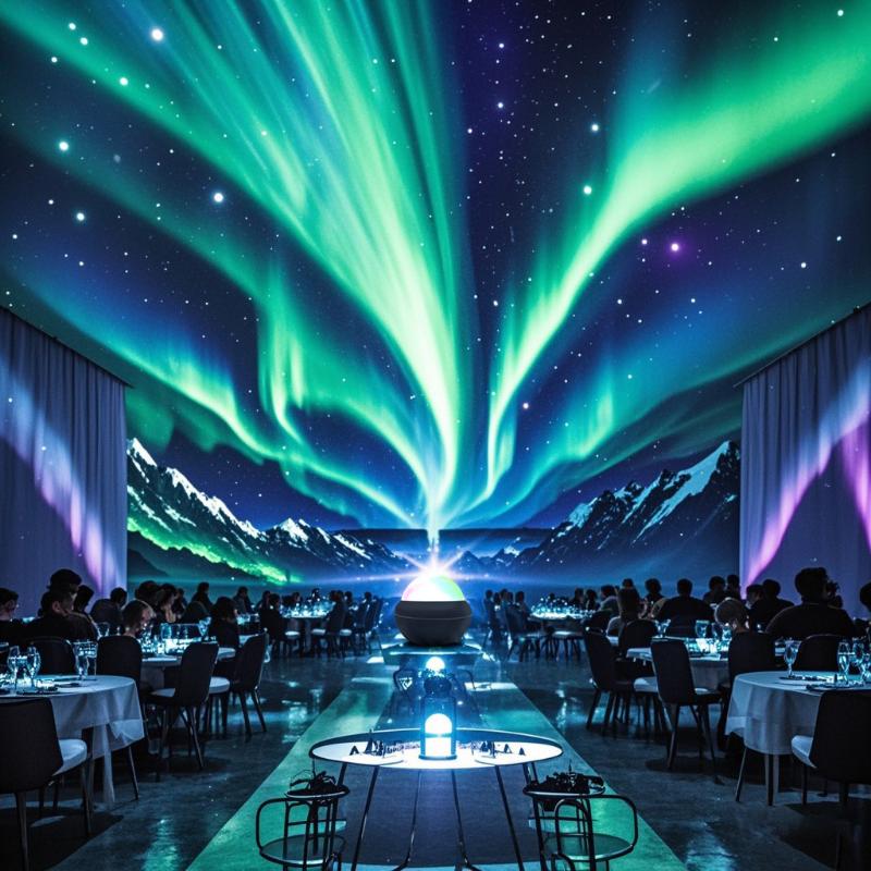 1pc2in 1 LED Northern Light And Ocean Wave Projector with Remote Control, Night Light Projector with 14 Light Effects for Bedroom/ Gaming Room/ Home Theater/ Ceiling/ Birthday/ Party