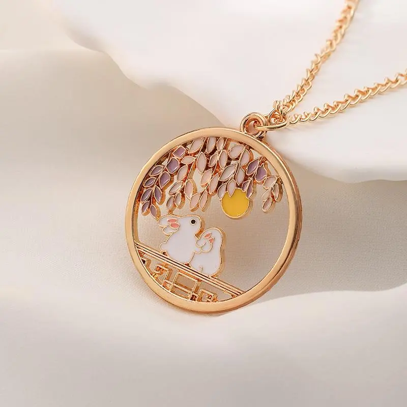 Women's & Kids' Cute Cartoon Animal Pendant Necklace - Deer-Shaped Necklaces, Cat-Bunny Designs, DIY, Casual-Elegant, Party Fashion Jewelry Accessories Gift, Animal Shape Necklaces, Bunny Necklaces
