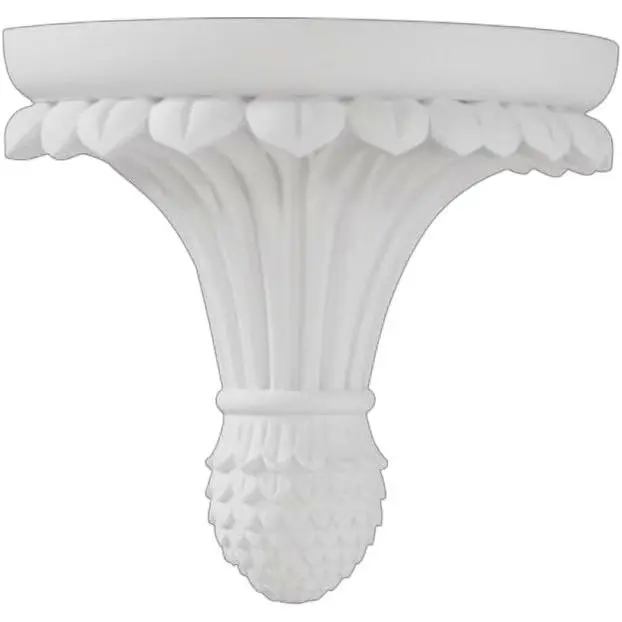 Gothic Wall Shelf Corbel – Floating Mini Shelf, Victorian Antique Style Decorative Wall Bracket, Small Wall Mounted Shelf for Bathroom, Bedroom, Living Room Decor (White 4" x 7" x 8")