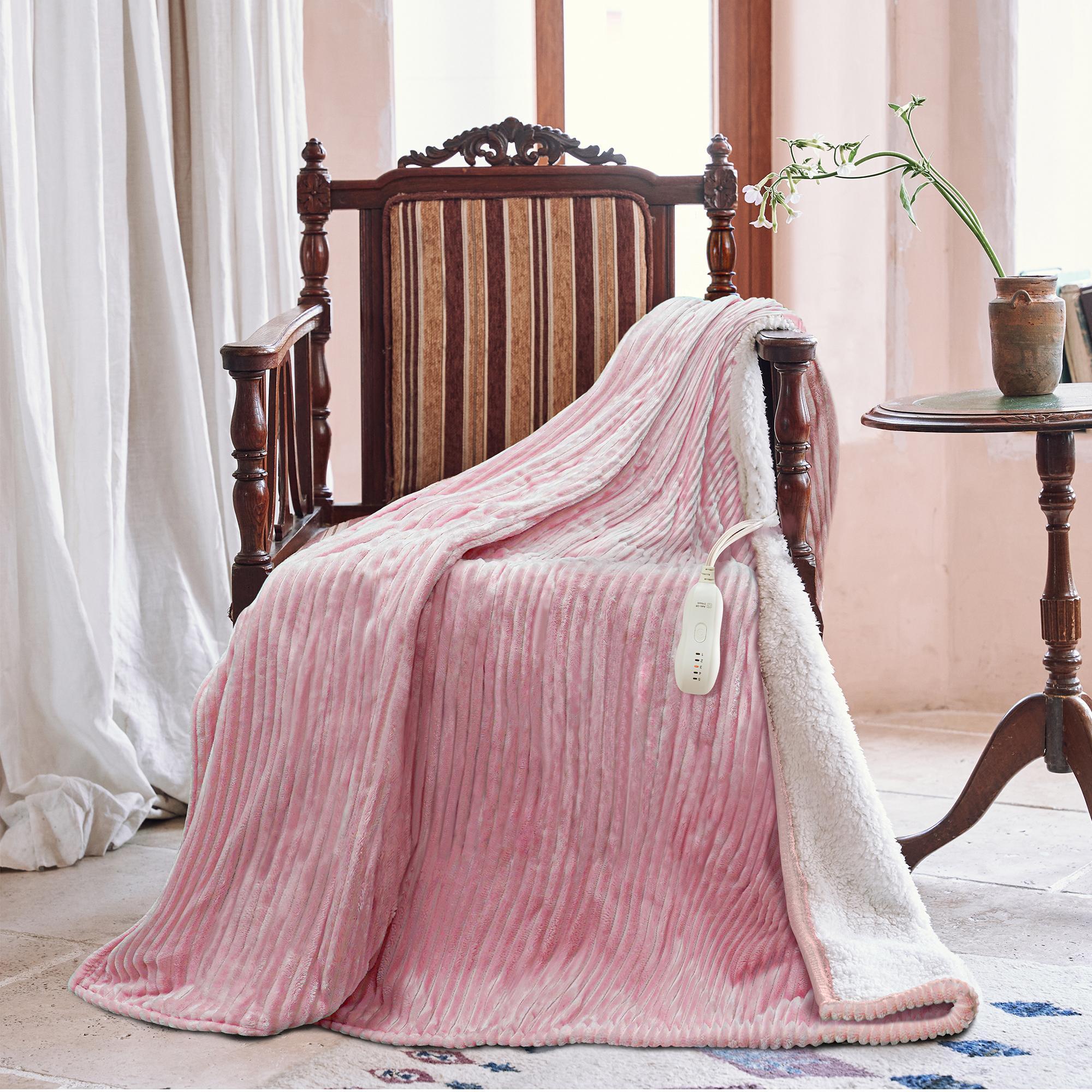 Electric Heated Blanket, 5 Heat Levels Electric Blanket with 3H Auto Shut-Off, Multifunctional Blanket, SHeating Blanket, oft Comfortable Warming Shawl for Home Office Travel, Portable Blanket