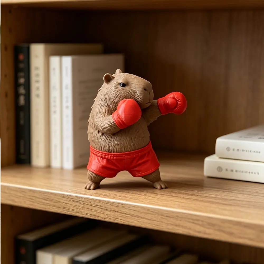 Cute Capybara Figurine, Plastic Decorative Ornament, Decorative Statues, Office & Car Decoration, Standing/sitting Animal Model, Desk & Dashboard Decor, Perfect Gift