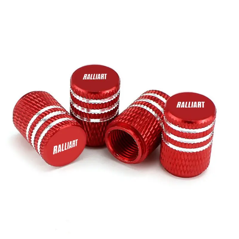 4pcs Aluminum Valve Caps for Mitsubishi Lancer Ralliart Evolution Colt Galant Mirage Pajero Triton Xforce, Car Tire Accessories