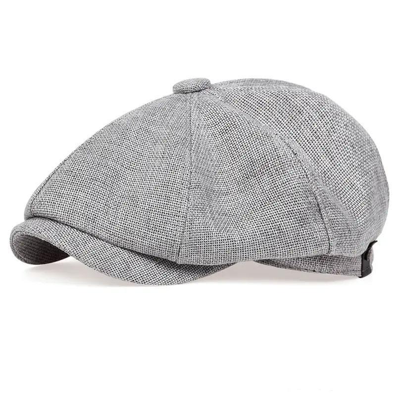 Textured Fabric Vintage Newsboy Cap | British-Style Daily Textured Piece