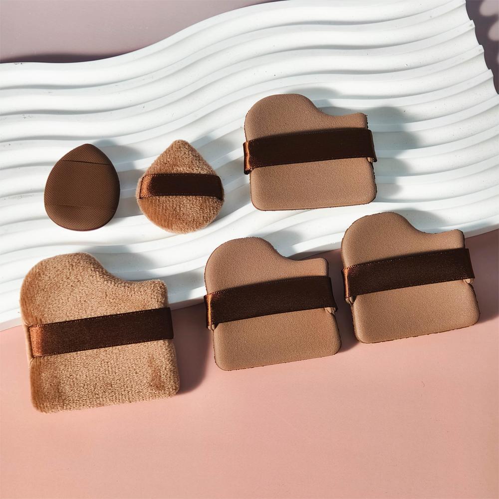 Chocolate's Powder Puff Set, 6pcs/set Multi-Purpose Makeup Tools, Soft & Skin-Friendly, Ideal for Foundation, Loose Powder, BB Cream, Cushion
