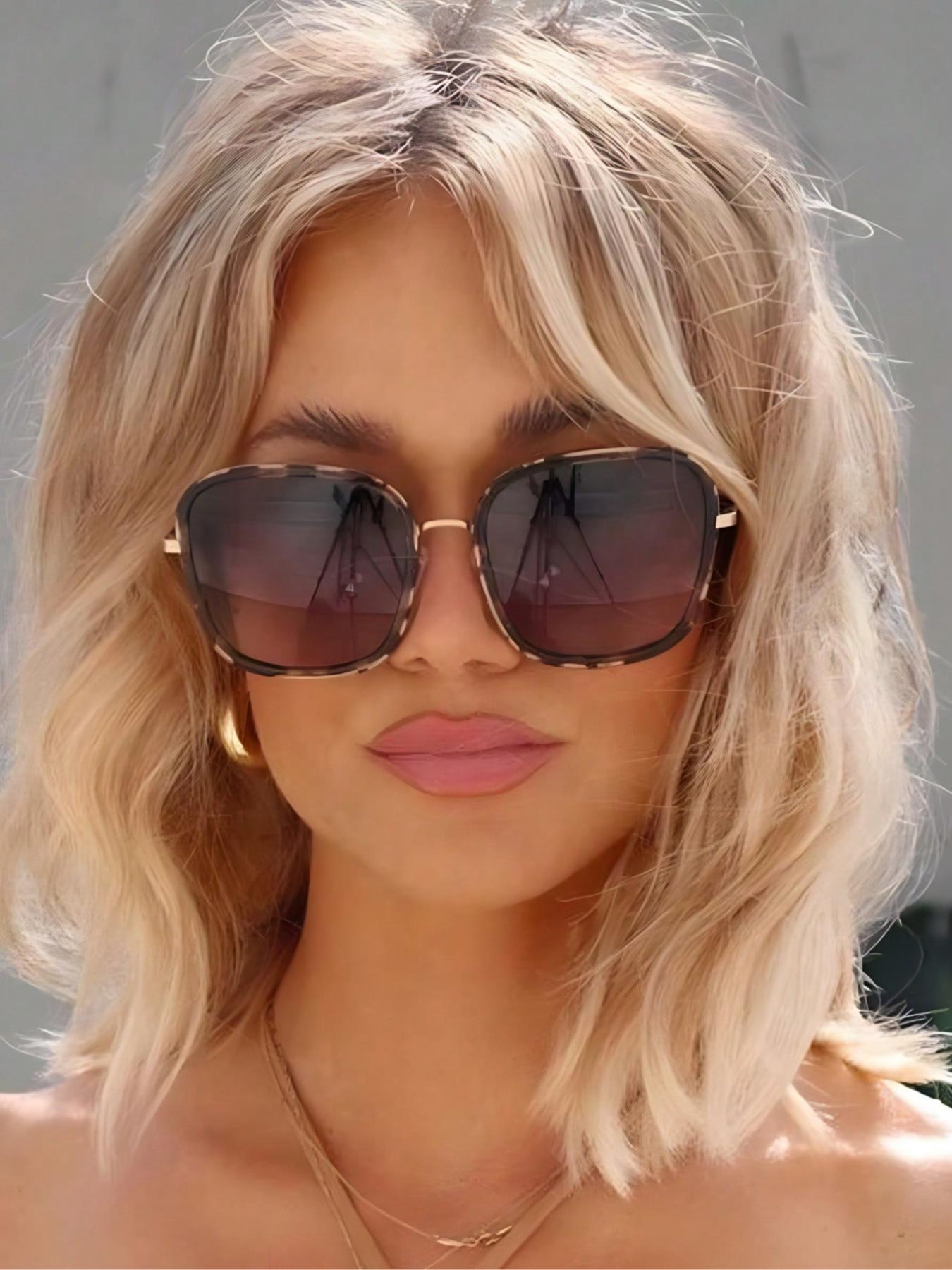 Unisex's Vintage Tinted Lens Sunglasses, Retro Outdoor Sports Sunglasses, Fashionable Sunglasses for Everyday Use, Trendy Casual Sunglasses