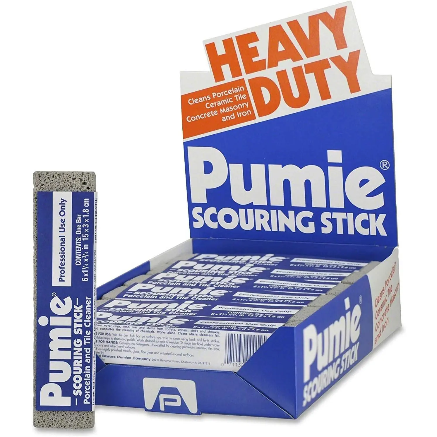 Pumice Scouring Stick for Rings Stain & Hard Rings, Duty Pumice Stone for, Rust, Grills,, Ovens, Pools & Tubs - Pack of 12