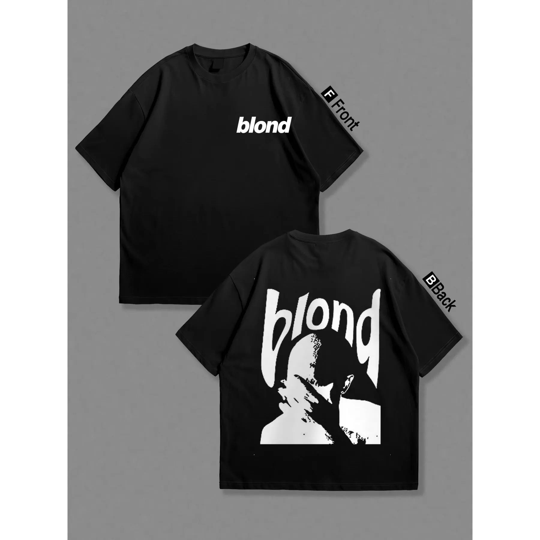 Men's Retro BLOND Graphic Print T-Shirt, Lightweight Pure Cotton Shortsleeve Menswear, Round Neck Top for Concerts & Festivals