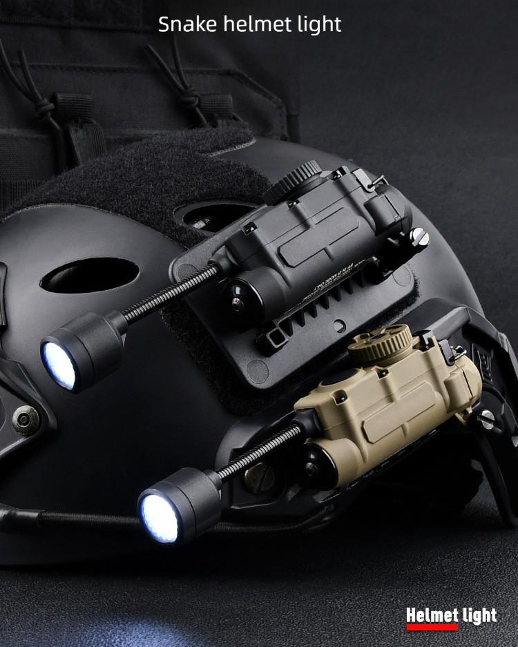 5 in 1 Outdoor Helmet Light with Mount,Red/Green/Blue/White/IR LED Task Signal Light,Include ARC Guide Rails,Webbing Clips,Magic Stickers,Fits for Helmet & MOLLE Belt System Mounting
