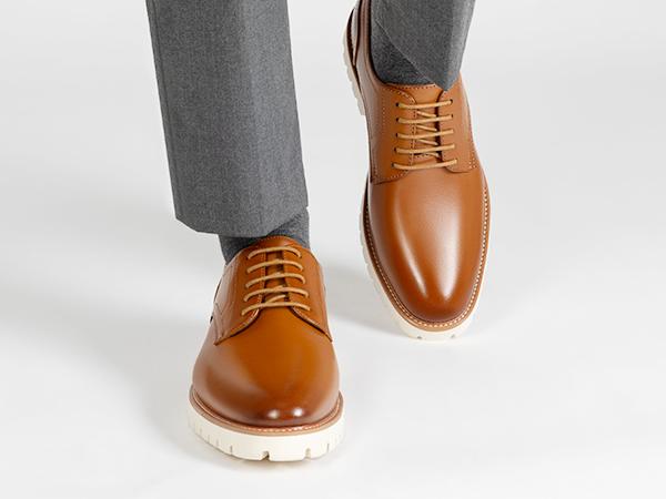 Bruno Marc Men's Plain-Toe Oxford Dress Shoes