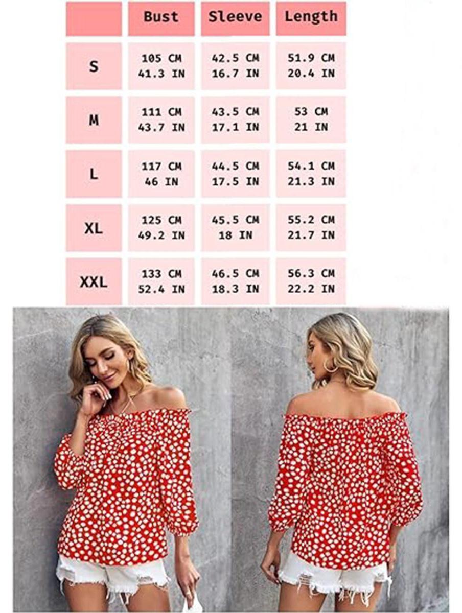 Imily Bela Womens Summer Off Shoulder Blouse Floral Print 3/4 Sleeve Casual Chiffon Tops Shirts PY1431 SpringStatements
