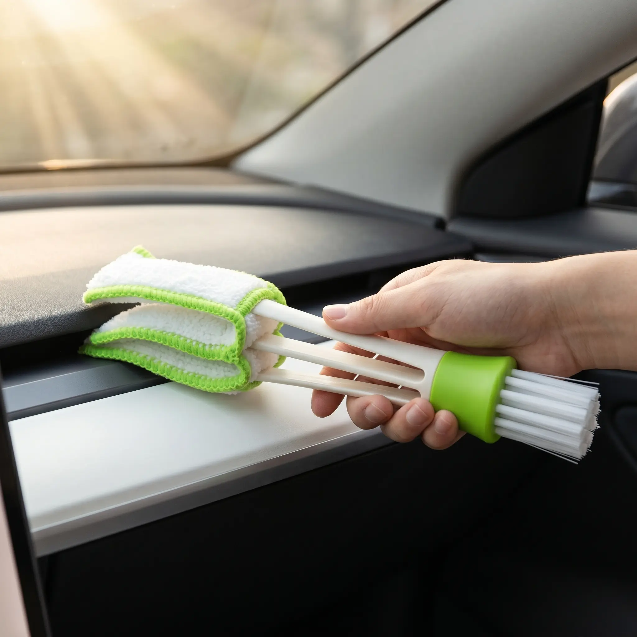 2-In-1 Car Air Outlet Cleaning Brush, Multifunctional Car Interior Cleaning Tool, Car Interior Cleaning Brush, Multi-purpose Brush for Car-YY1