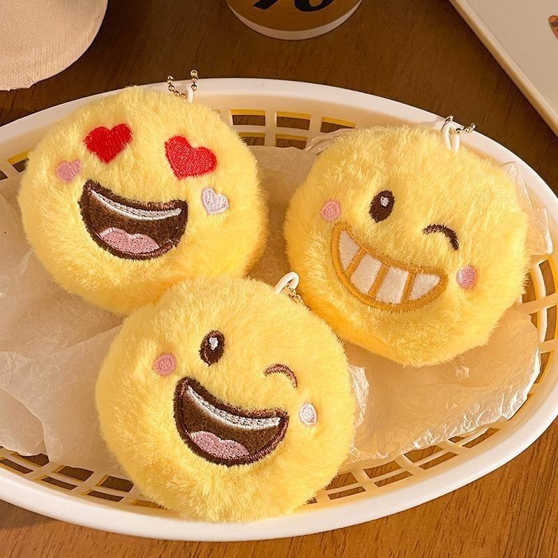 Smiley emoji girl plush cartoon pendant doll pendant accessories bag pendant activity small gift mini plush