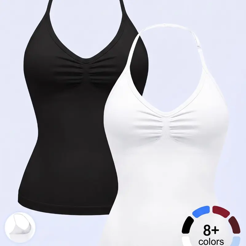 1/2/3/4 Pcs Women Longline Strappy Top Fitness Sports Yoga Gymwear Tanks Workout Sportswear Activewear Outdoor Running Tops Sleeveless Fitted Vest