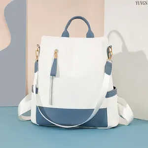 2026 Two-Tone Convertible Backpack for Women, Multi-Use Anti-Theft Shoulder Bag with Detachable Crossbody Strap, Spacious Lightweight Daypack for School, Work, Travel and Daily Errands