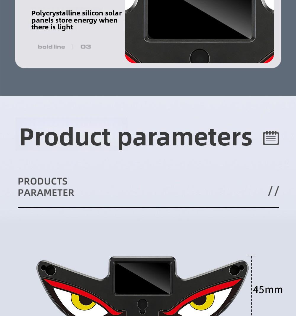 Solar Devil Eye Rear Window Light |   Wireless LED Accent Glow for Night Drive & Car Meets