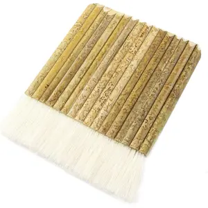 Sheep Hair Hake Brush with Bamboo Handle, for Watercolor, Wash, Ceramic & Pottery Painting, 5.3 x 4.1 Inches