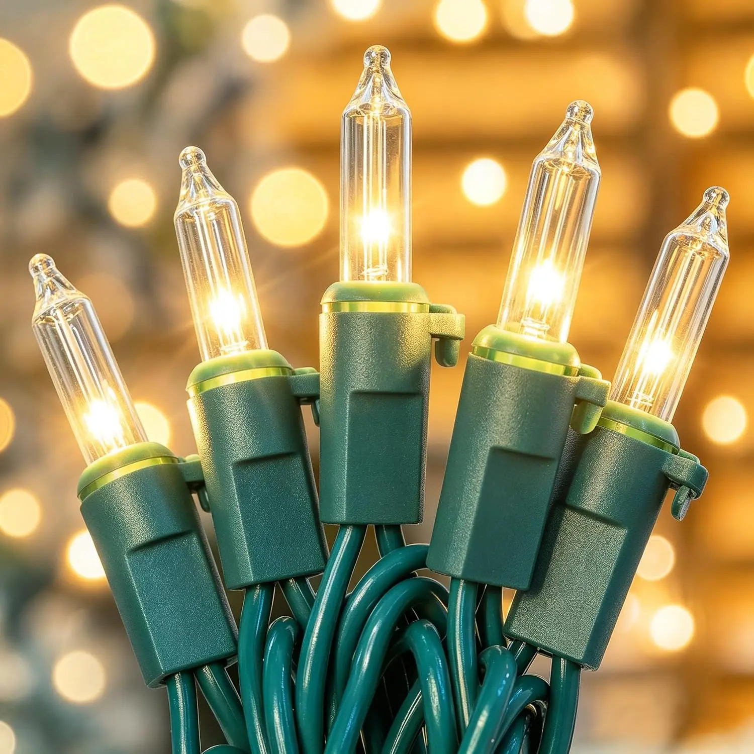 Clear Christmas Lights, 35 Count 9.8 FT Warm White Christmas Tree Lights Plug in, Incandescent Mini String Light Green Wire for Indoor Outdoor Wedding Bedroom Classroom Party Porch Decoration