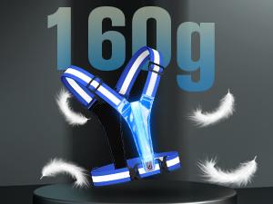 LED Reflective Vest Running Gear, 5 Lights Colors High Visibility Reflective Running Gear Rechargeable Light Up Running Vest for Walking Running Cycling, Adjustable for Men Women Kids