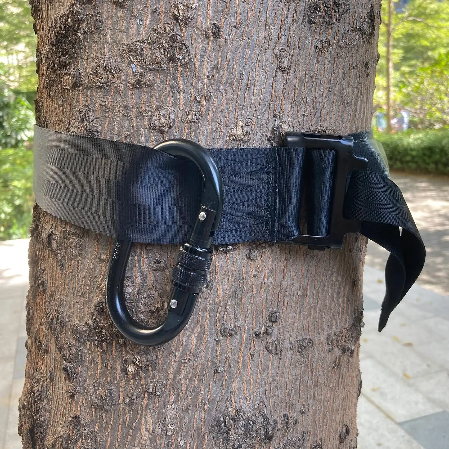 Safety Harness Tree Strap: Quick Connect for Tree Stand Hunting and Climbing, Hanging Deer Stand, Fall Protection Tree Stand Accessories