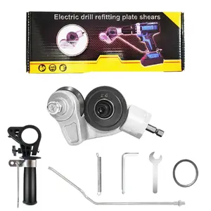 Electric Drill Metal Cutter Attachment Sheet Metal Cutter Drill Attachment Electric Drill Plate Cutter Attachment Electric Drill Shears Nibbler Attachment Portable Drill Metal Sheet Cutter for Cutting Thin Iron Thin White Sheet Steel Aluminum