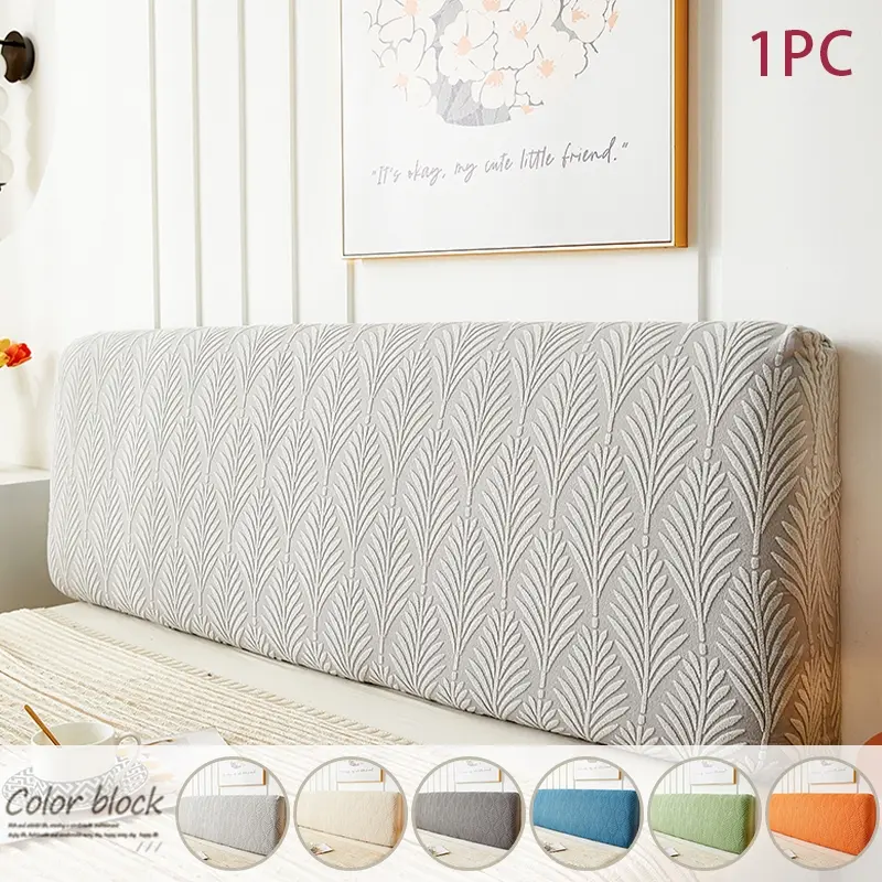 Elastic Full-Body Headboard Protector, Polyester Comfortable Durable Bed Headrest Cover, Dustproof Easy Install, Suitable for All Beds, Home Decor