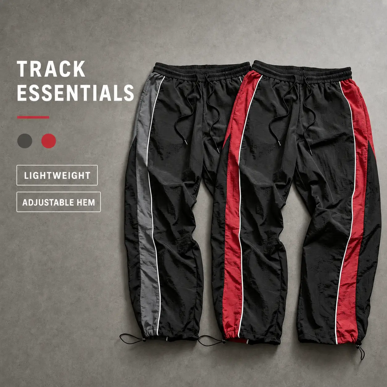 Sport MetroGents Boyfriend Style Men's Contrast Color Drawstring Waist Casual Workout Sweatpants, Gym