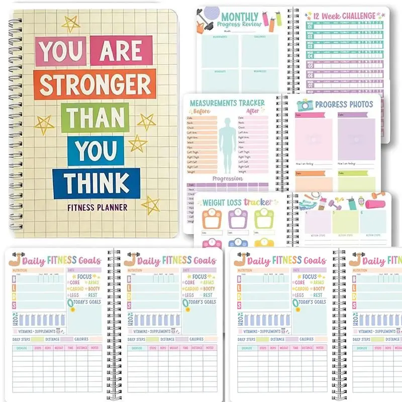 Women's Fitness Journal, Exercise Log Book, Diet & Fitness Planner, Undated Workout Diary, Sports & Gym Log, Weight Loss Tracker