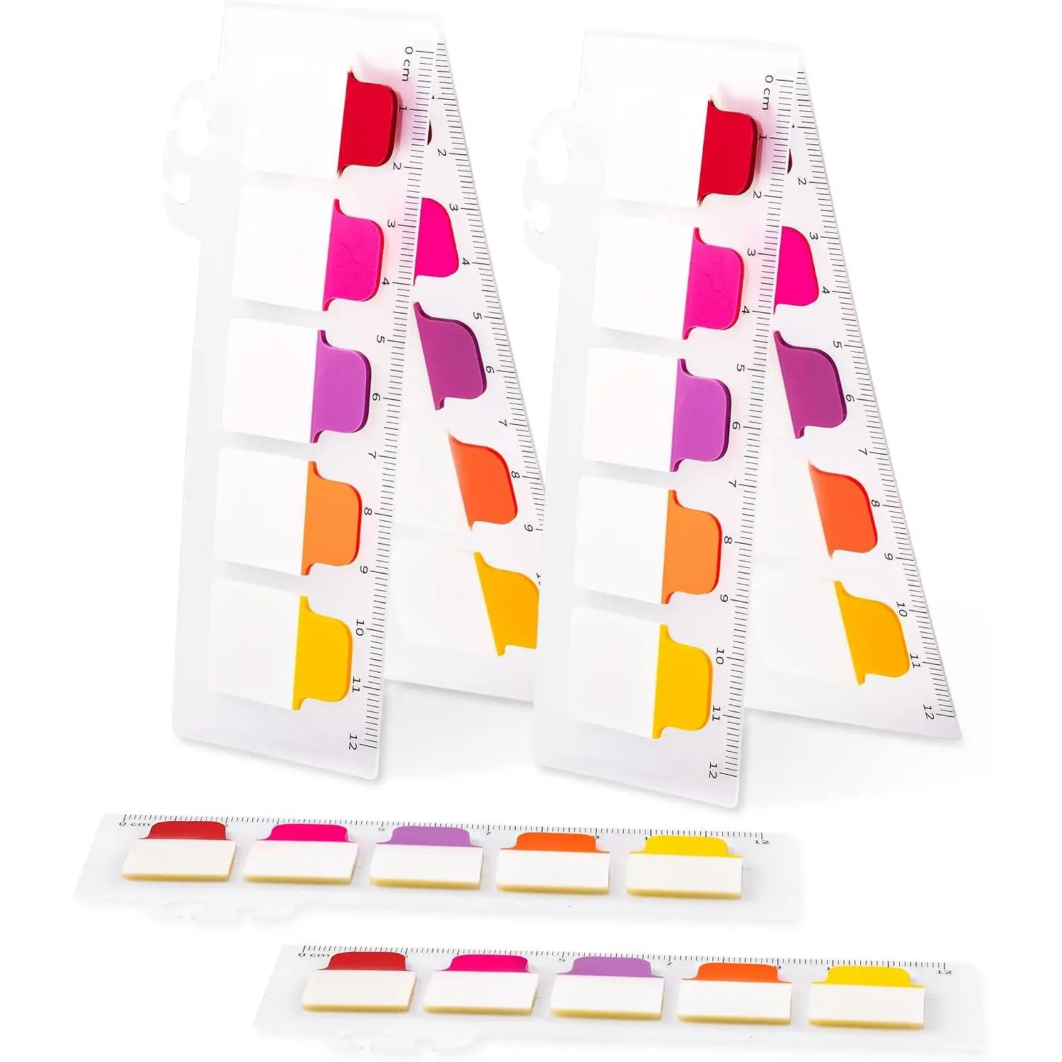 Sticky Tabs - 600 Sheets Notebook Tabs - Sticky Flags, Index & Page Tabs - Durable Divider & Binder Tabs for Books & Bibles(6 Pcs, 5 - Color)
