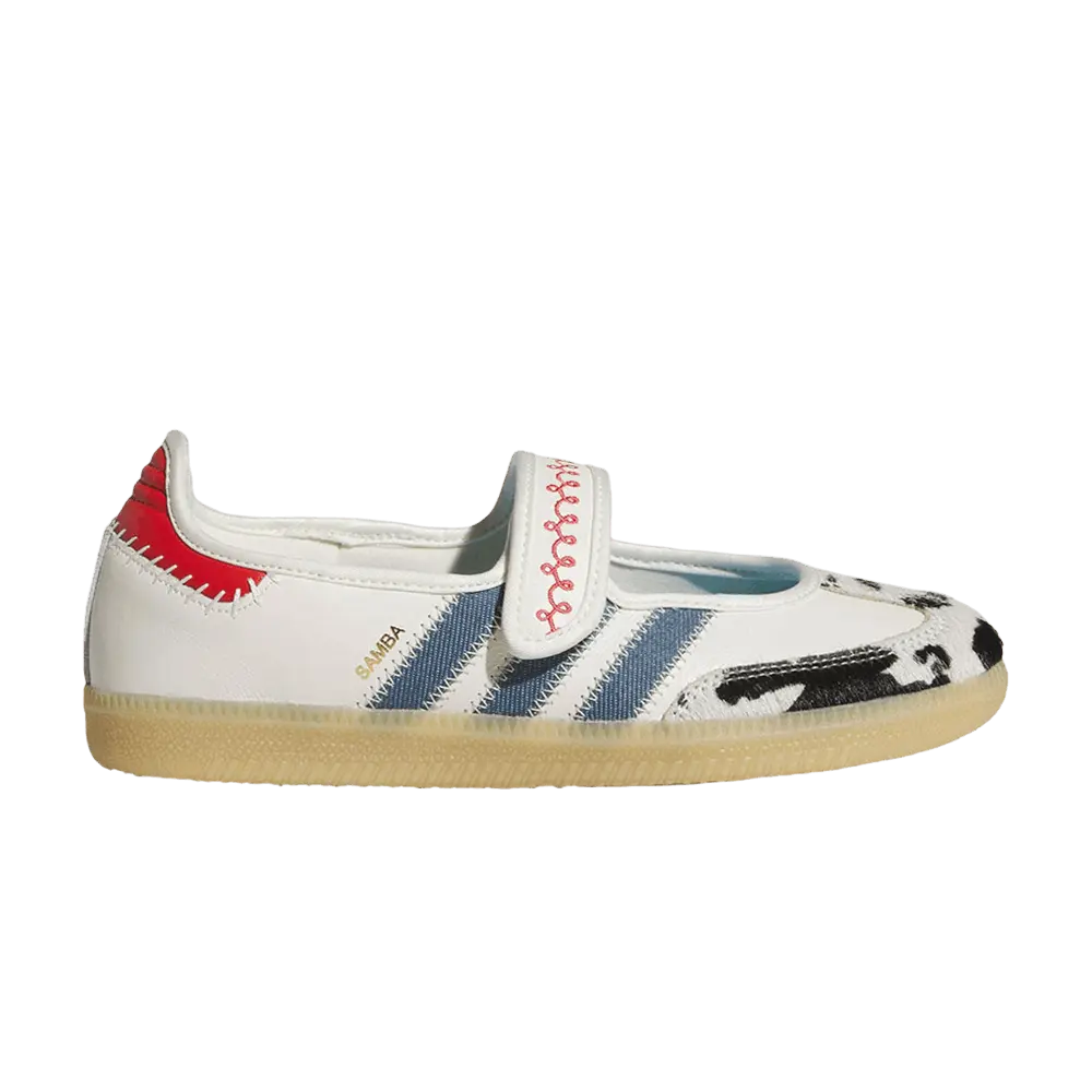 Toy Story x adidas Womens Samba Jane 'Jessie' (women's sizes) White/Black/Gum mary-jane-shoes LA1428