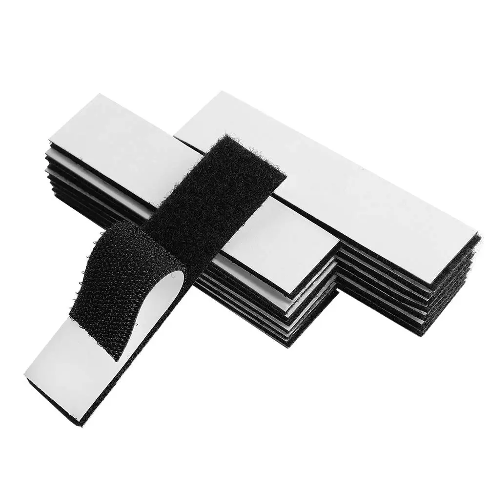 Self Adhesive Hook and Loop Fasteners Strips, 100% Nylon 1in x 4in 15 Sets Packaged, Strong Waterproof Mounting Tape for Home/Garage Use - No Holes/Screws Needed, Free Return