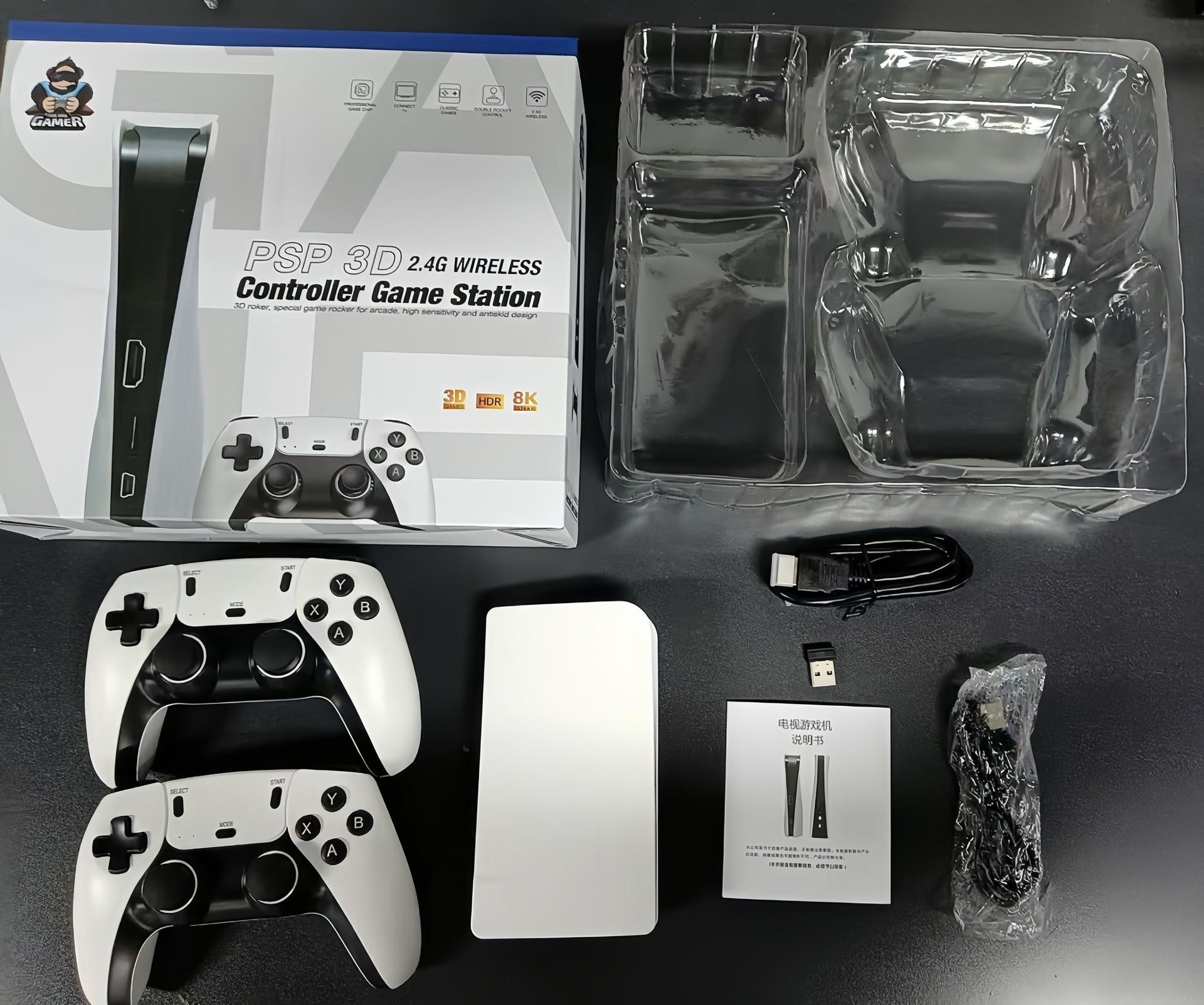 P5X Mini Retro Gaming Console, 4K HD Android System, Dual Wireless Controllers, Classic Arcade Game Player for TV