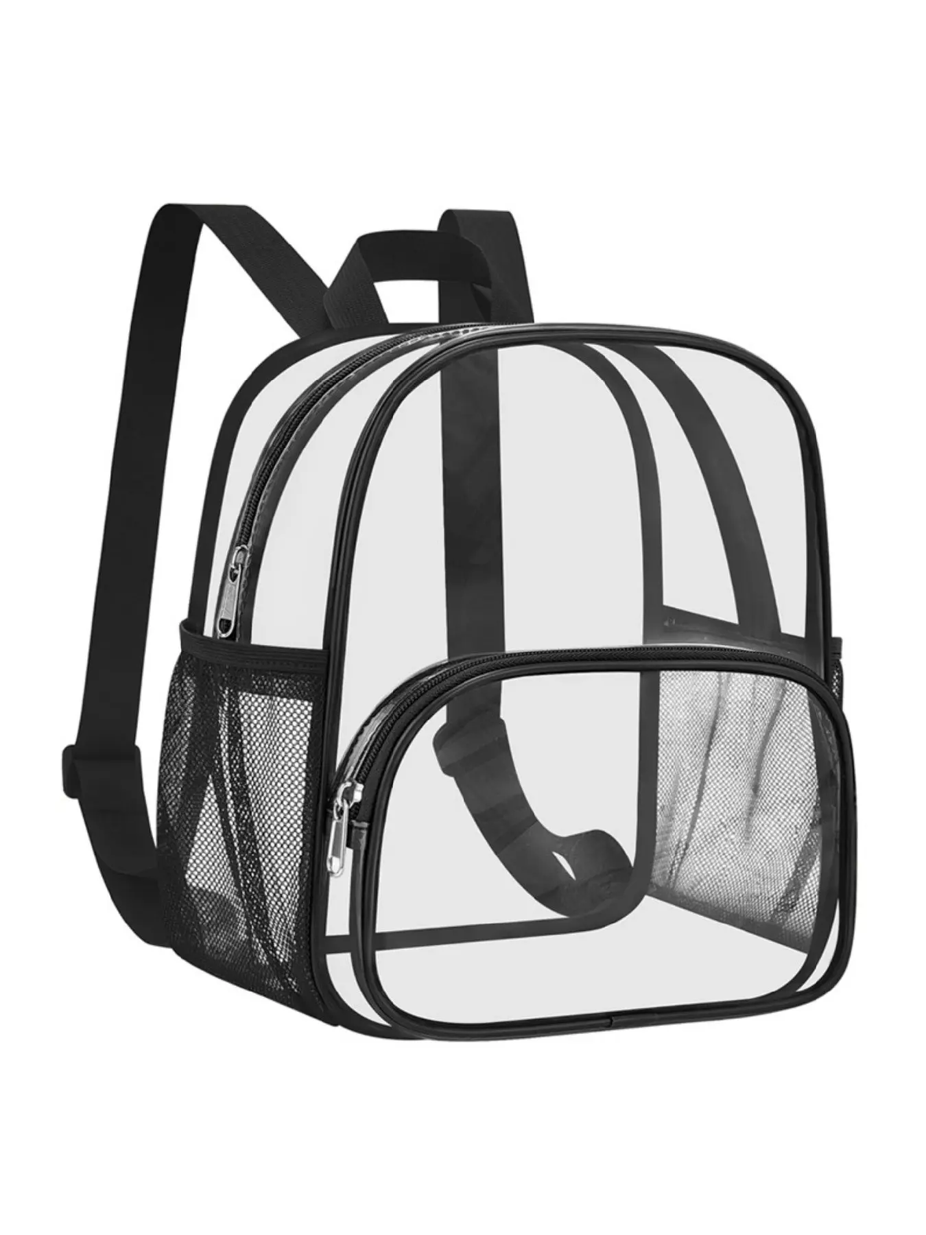 Transparent PVC Backpack, Stadium Certified, Adjustable Straps, Sand-Resistant Design, Ideal for Travel, Sports, Beach, School, Work