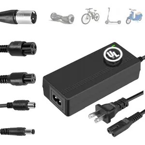 SUNDAY MIRTH 42V Electric Scooter Charger UL Certified for 36V  5 Plugs, Compatible with Gotrax, Jetson, Razor, Voyage, ninebot,Swagtron,Bird,Segway Electric  Scooters Ebikes