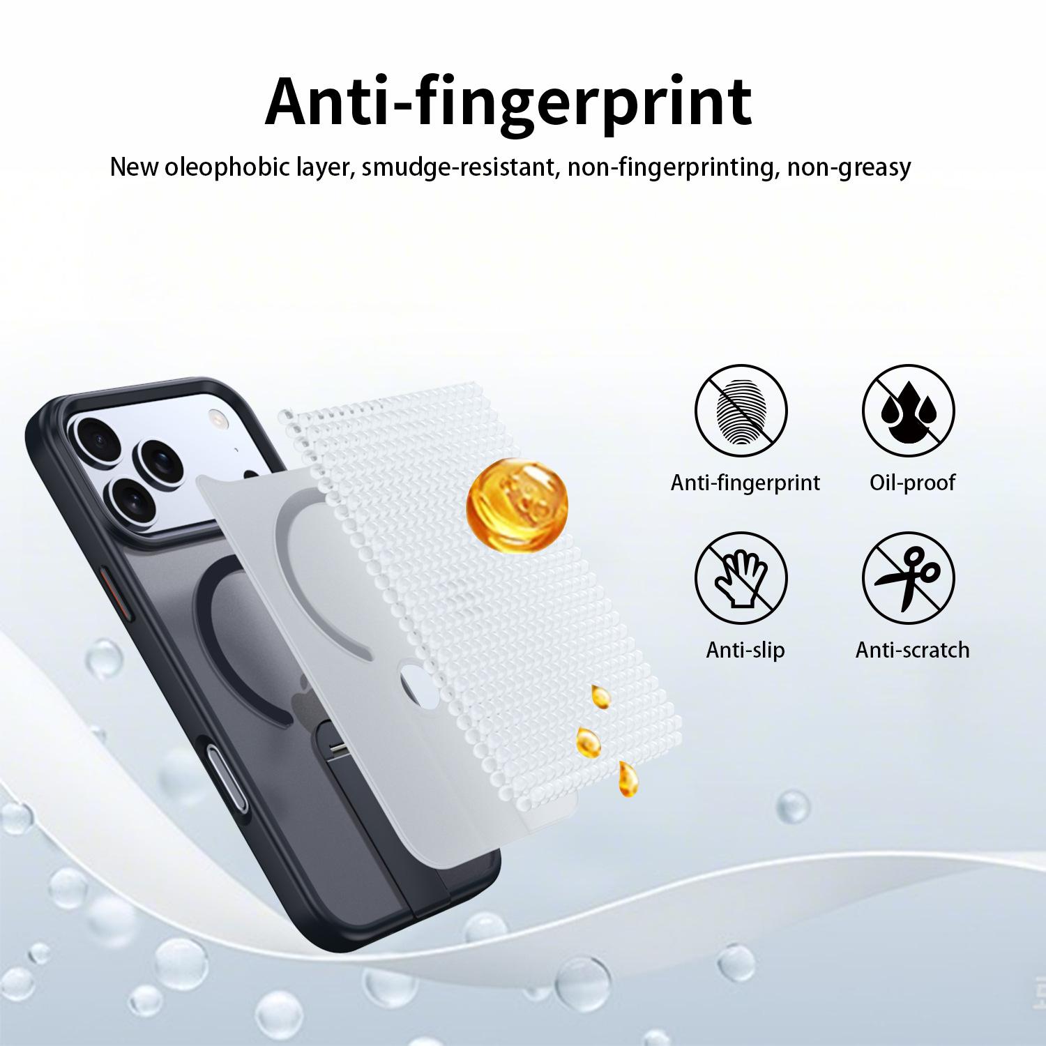 For iPhone 17 Pro Max phone case with hidden stand and magnetic wireless charging, for iPhone 16/15 protective cover