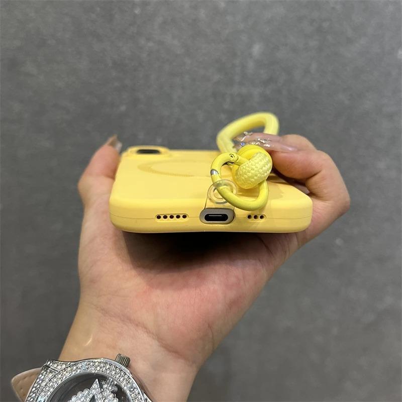 Magnetic Case with Wrist Strap| [Color] MagSafe Stand For iPhone11 iphone 12 -17 [Model]