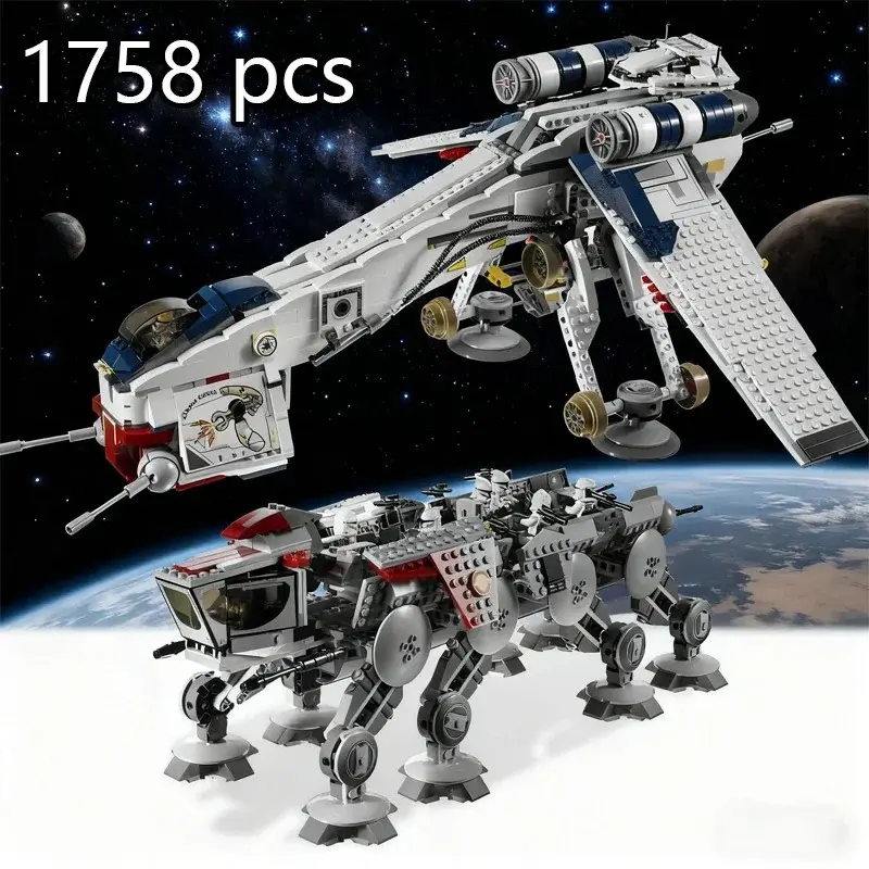 19014pcs Republic Airdrop Warship Building Blocks, Building Block Sets, Building Block Model, Separable Assembly Toy, Birthday Gift for Adults, Boys, Girls, Educational Puzzle