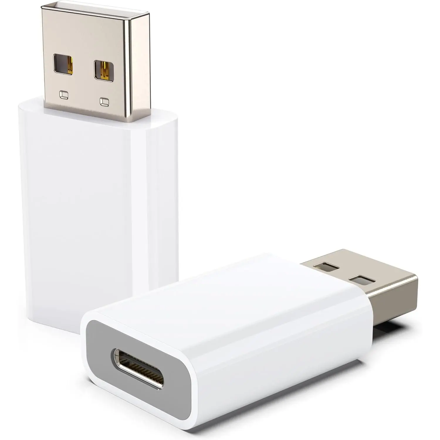 USB to USB C Adapter, USB-C Female to USB-A Male OTG Adapter Pack-2 | Compatible with  MagSafe/Watch// 12-17/iPad/iPod,Galaxy S20-S26,Pixel 4-10 and Other Phones/Tablets,5V/3A
