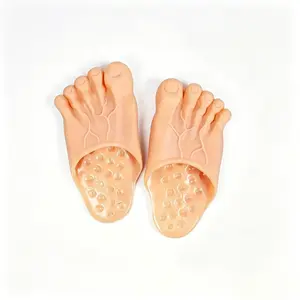 Funny Big Foot Slippers, Couples' 2 Pairs Deal, Unisex Soft Sole Non-Slip Home Prank Sandals, Slide, Creative Five-Toe Design, Indoor Outdoor Comfort Shoes, Perfect Gift!