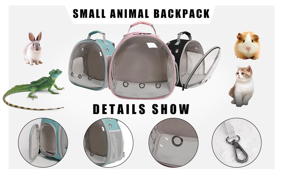 Guinea Pig Backpack, Space Capsule Bubble Window Small Animal Backpack for Guinea Pig, Bird Bunny Rabbit ASTRONAUT REPTILE TRAVEL BACKPACK